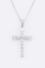 Load image into Gallery viewer, Stone Cross Pendant Necklace