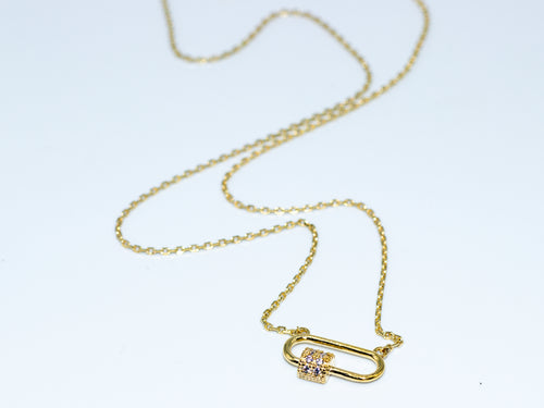 Carabiner Charm Pendant Necklace
