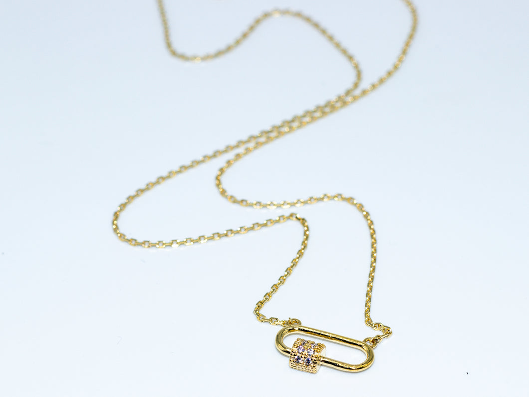 Carabiner Charm Pendant Necklace