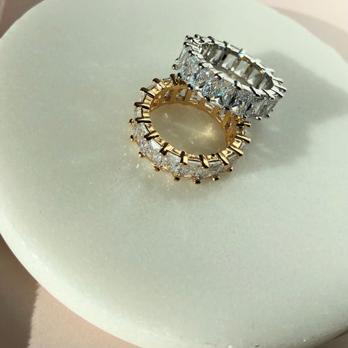 Baguette Studded Ring